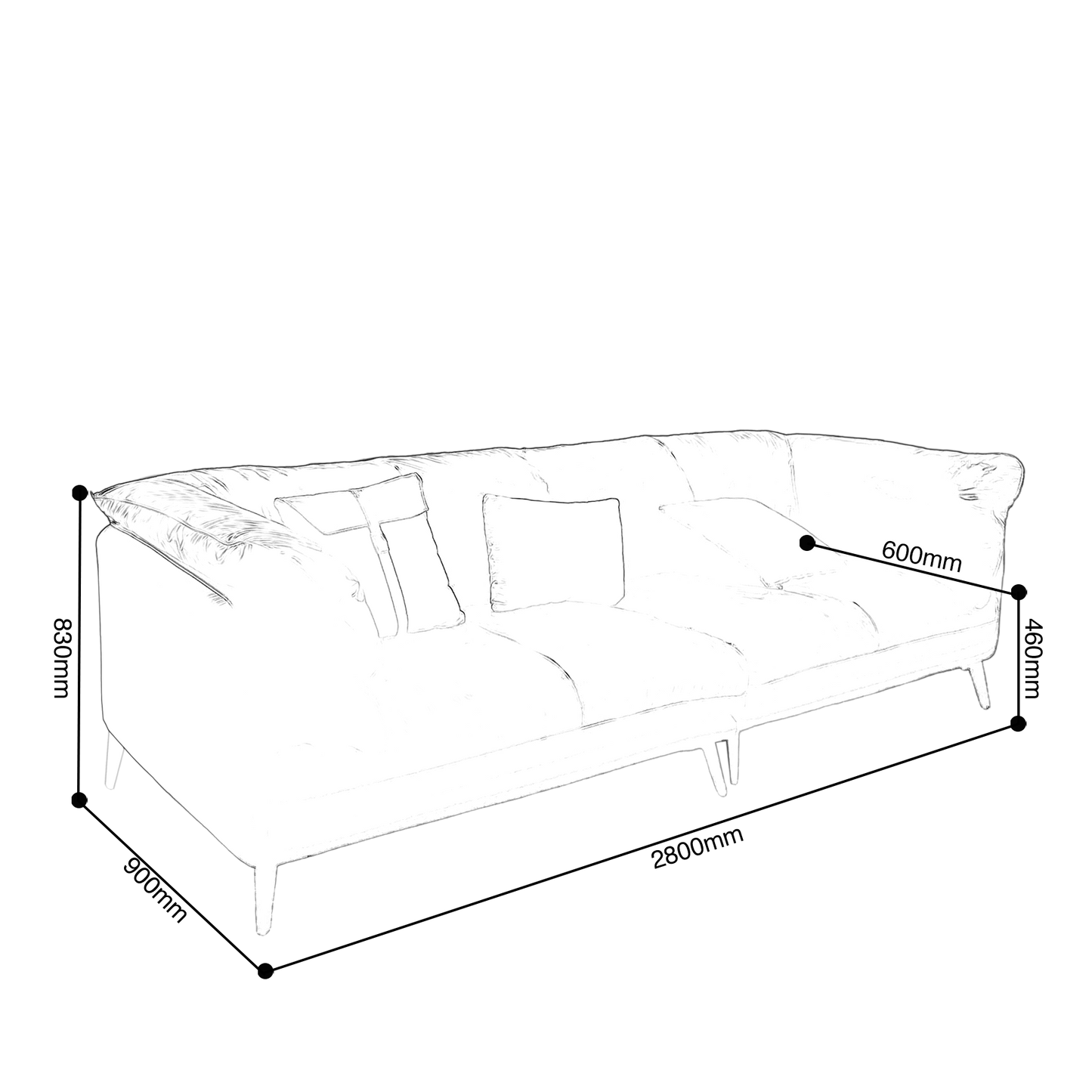 Kahel Leather Sofa