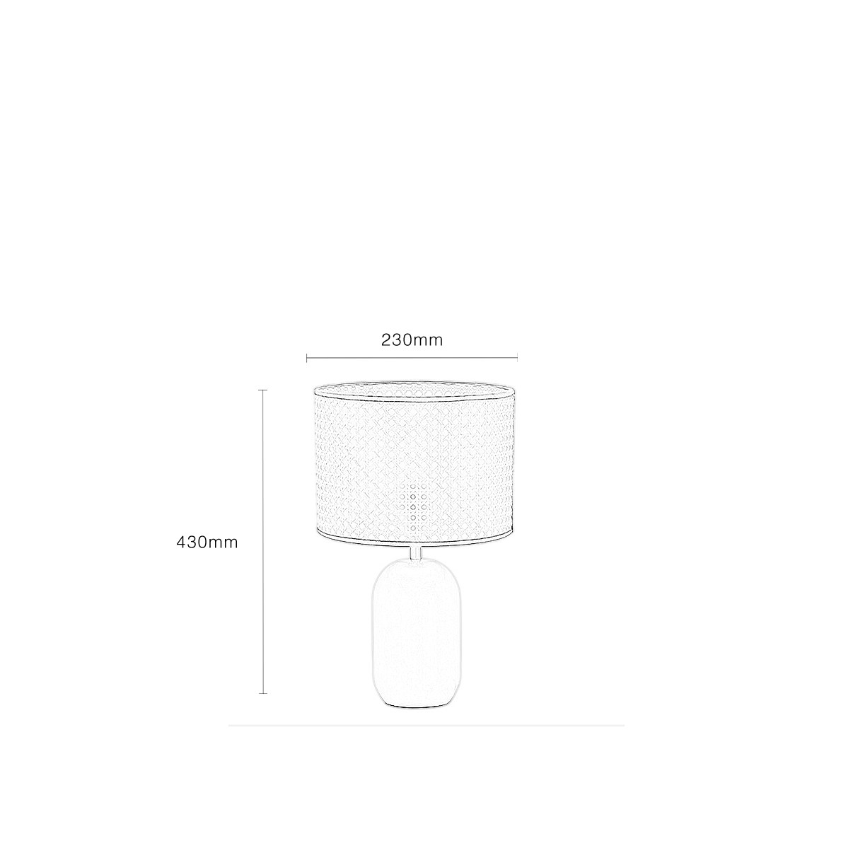 Ruban Ratten Table Lamp