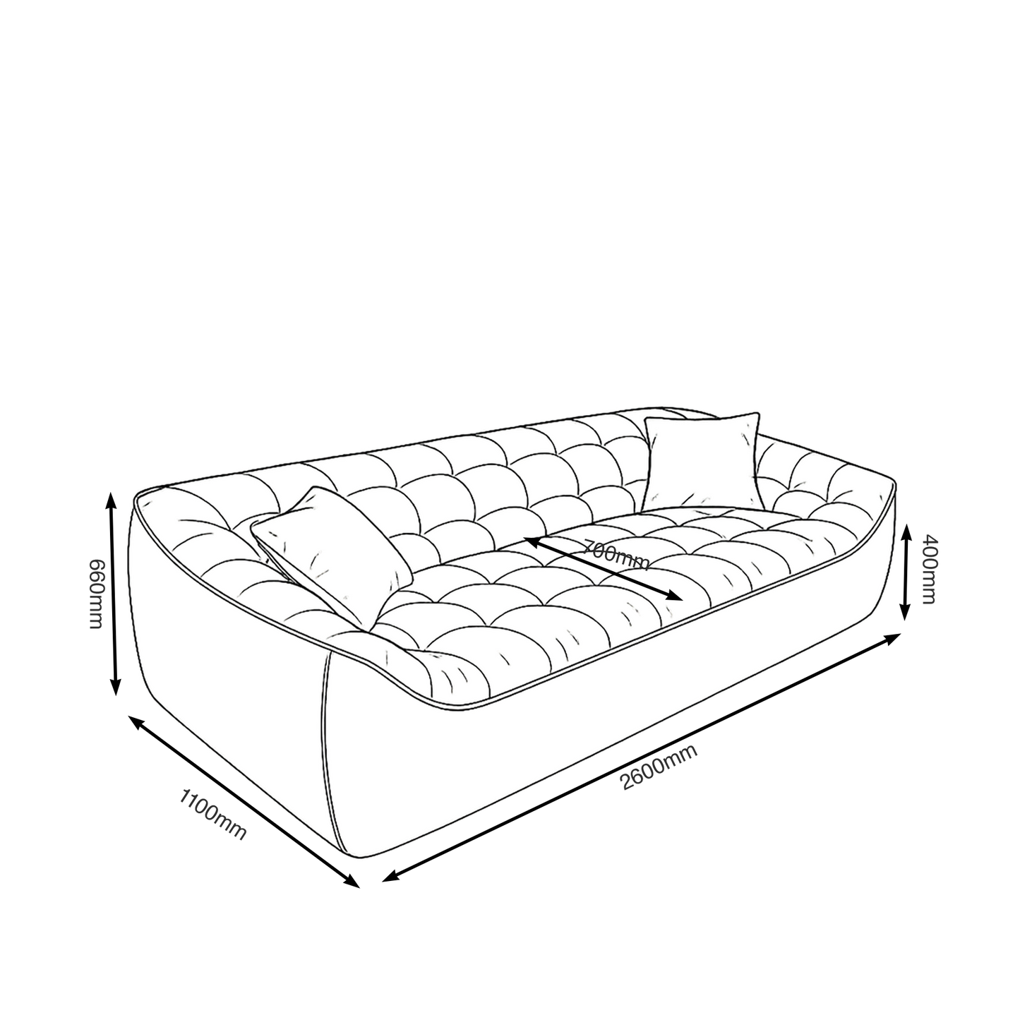 Amber Drift Sofa 2.6m Demo Sale