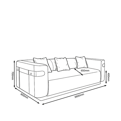 VelvetEra Sofa 2.6m Demo Sale