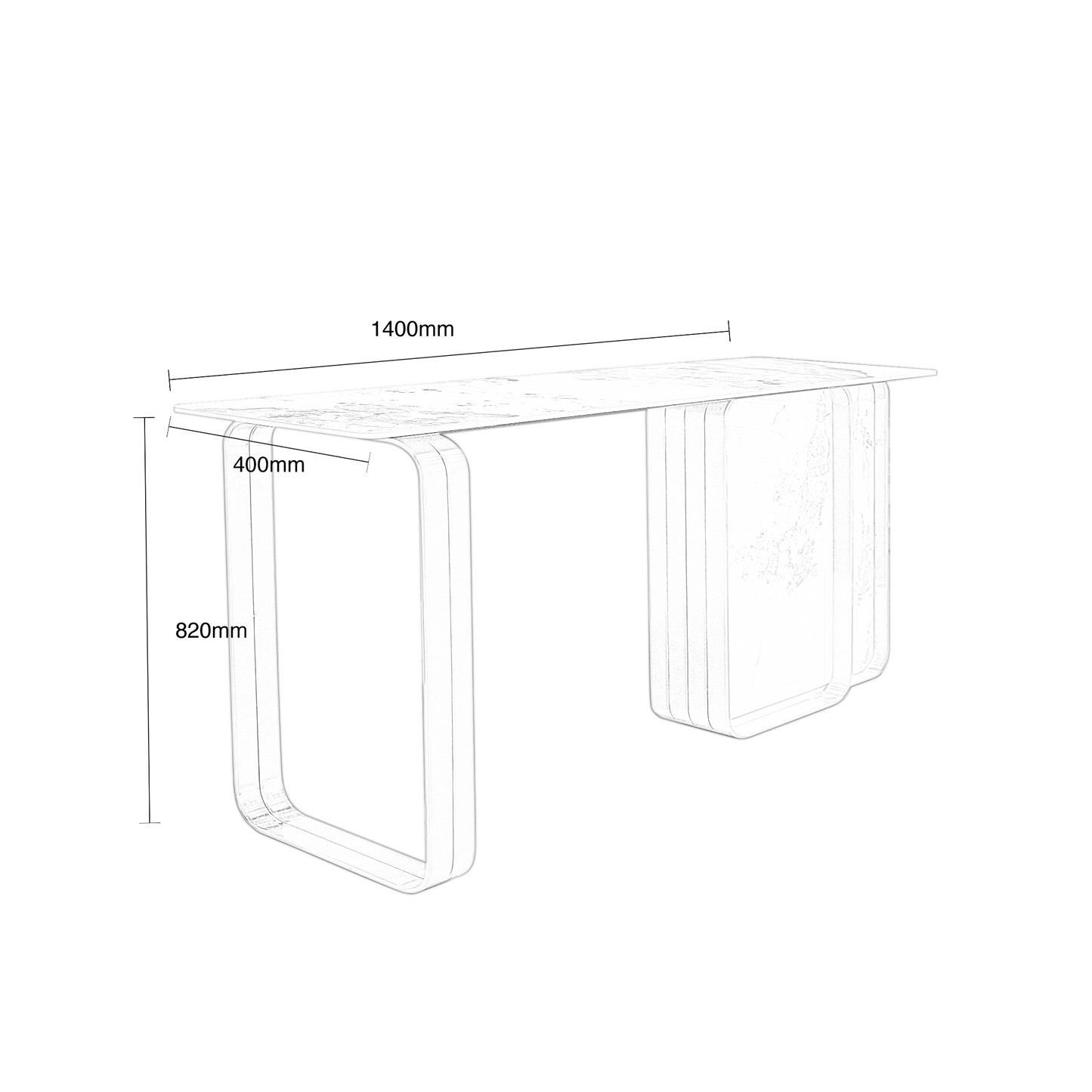 Boucle Sintered Stone Console