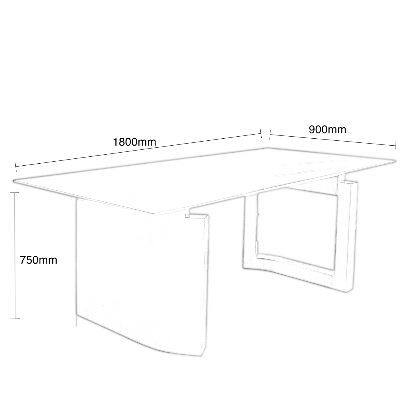 Enneigée Sintered Stone Dining Table 1.8m Sale