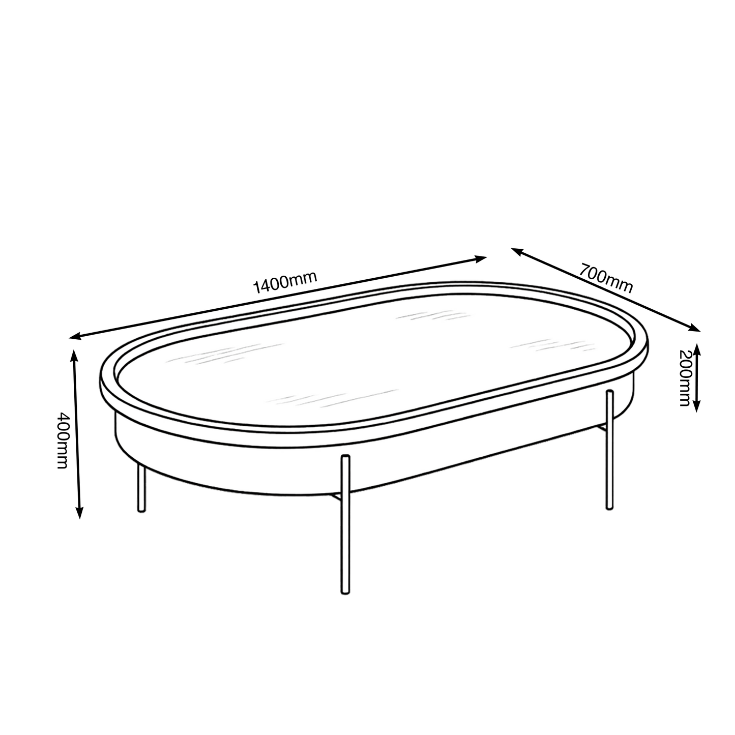 Mondo Oval Coffee Table