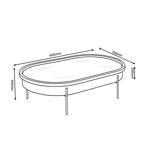 Mondo Oval Coffee Table