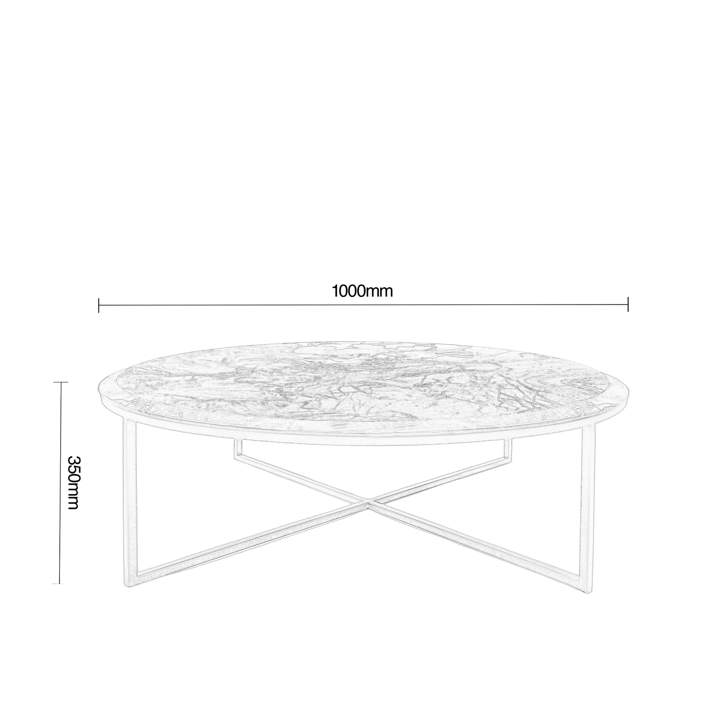 Sòghail Natural Agate Stone Coffee Table