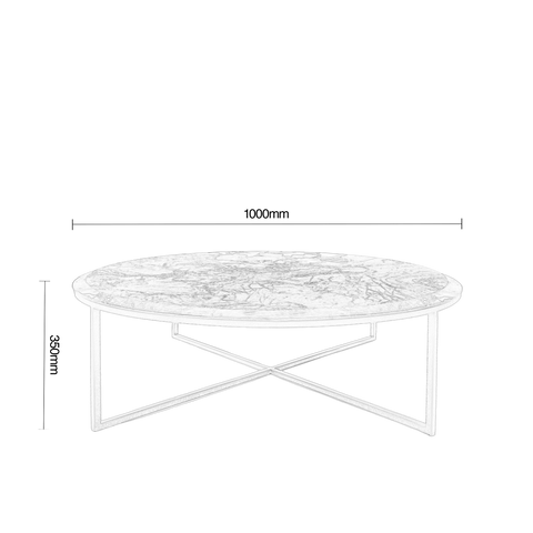Sòghail Natural Agate Stone Coffee Table