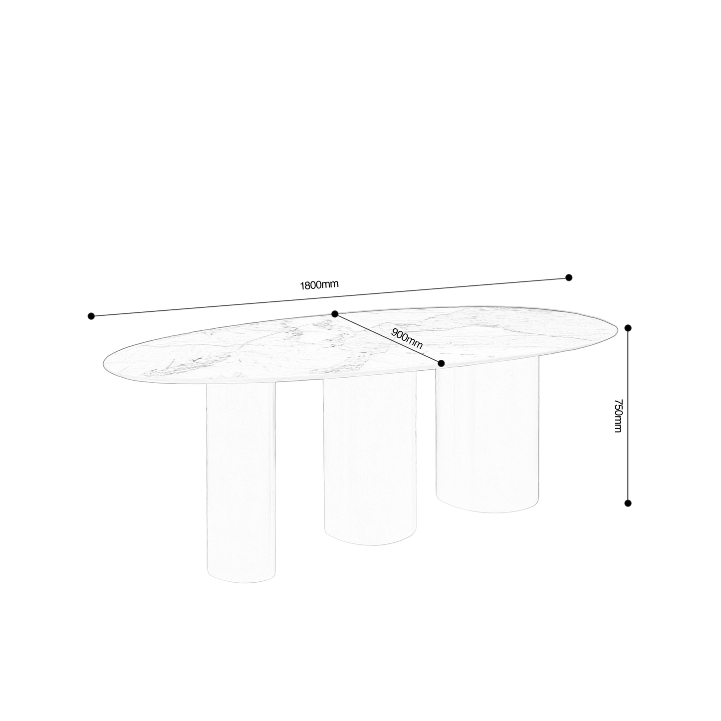 Ovale Agate Stone Dining Table