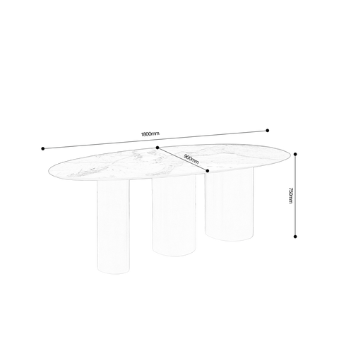 Ovale Agate Stone Dining Table