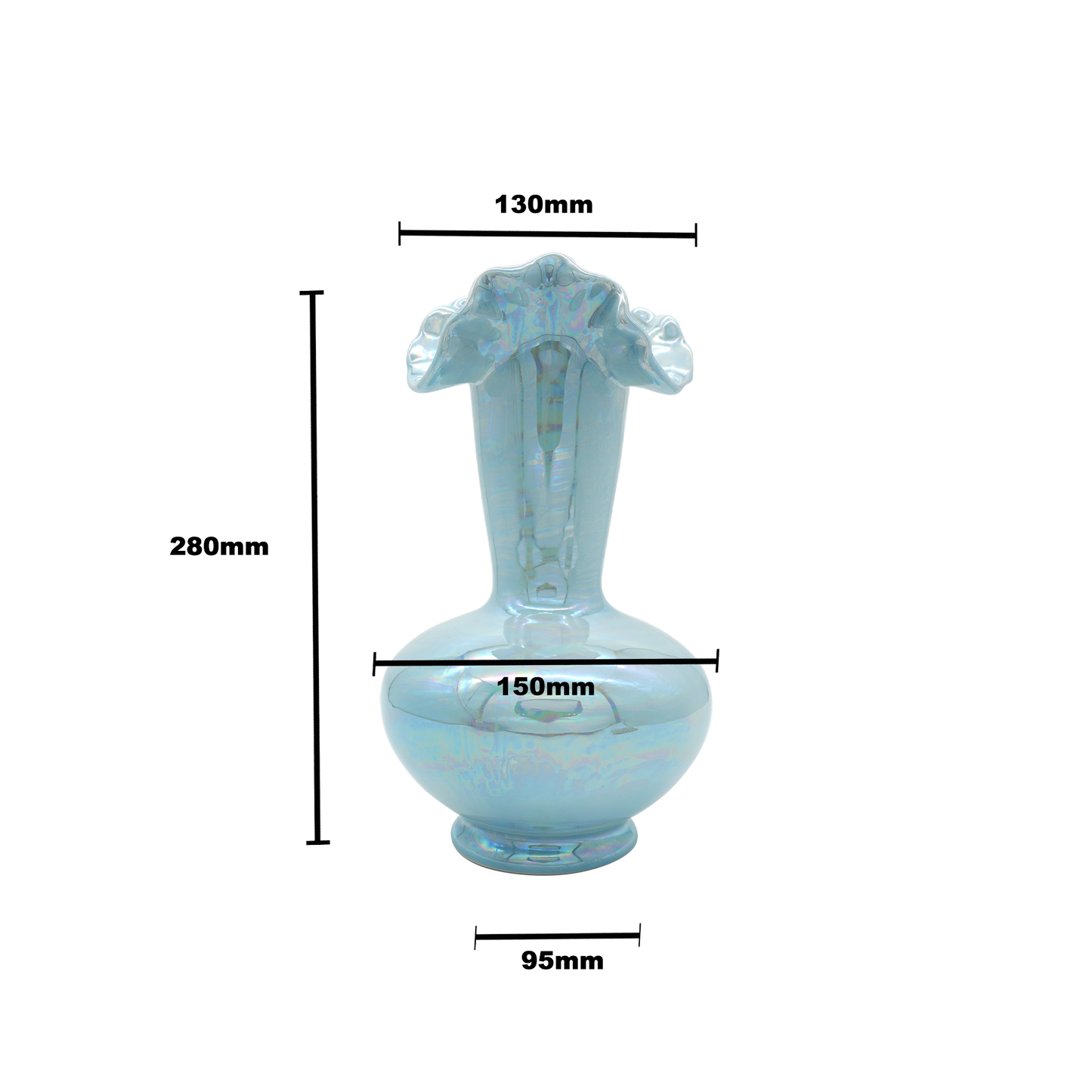 Mermaid Iridescent Ceramic Vase