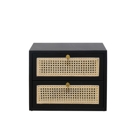 Ruban Rattan Bedside Table