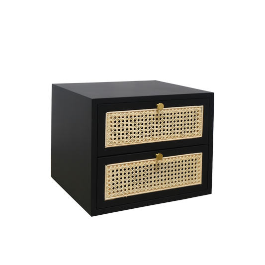 Ruban Rattan Bedside Table