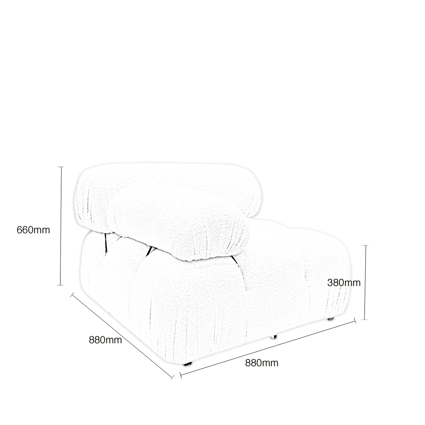Moro Waffle Plush Modular Sofa