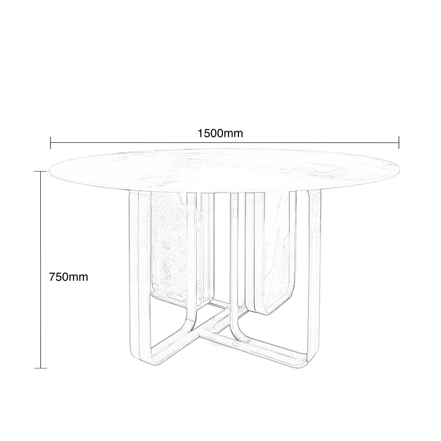 Boucle Sintered Stone Dining Table