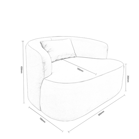 Nindot Velvet Fabric Arm Chair