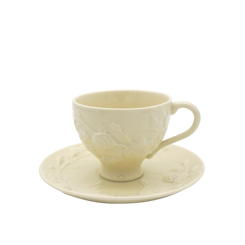 Faubourg Rose Embossed Cup and Saucer 250ml Emera furniture