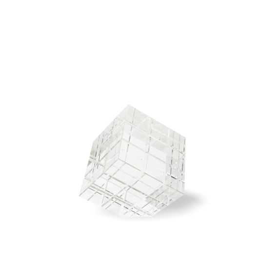 Crystal Rubik's Cube Decor Bookends