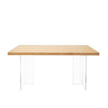 Tamo wood and Acrylic Dining Table