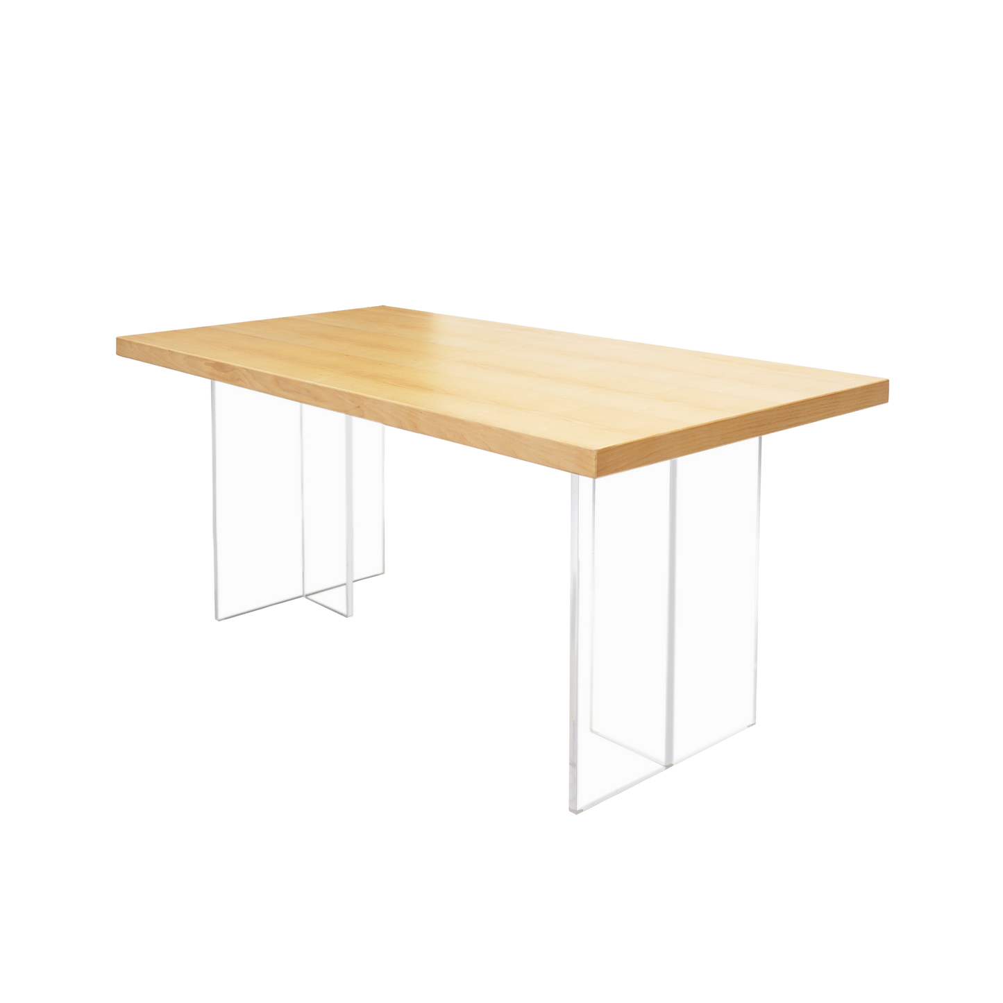 Tamo wood and Acrylic Dining Table