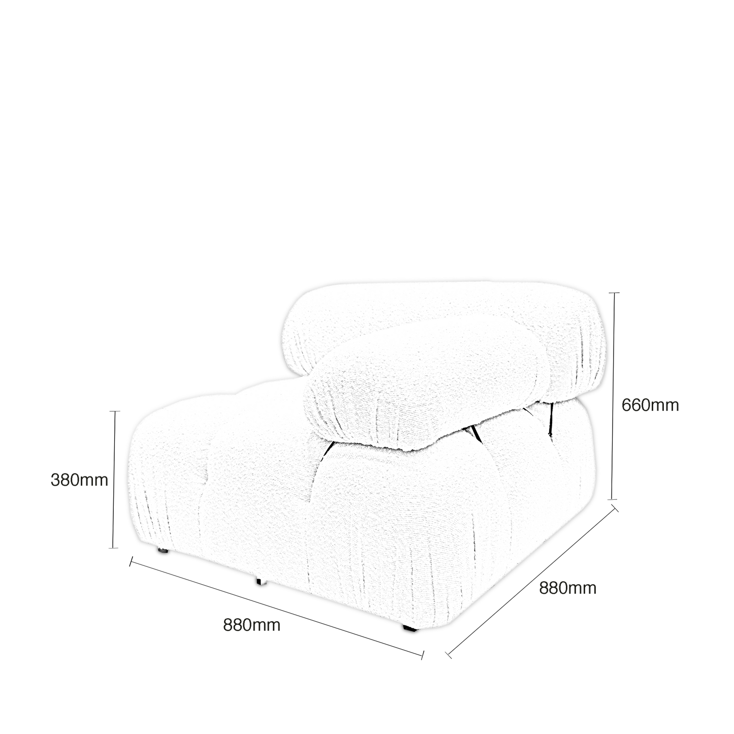 Moro Waffle Plush Modular Sofa