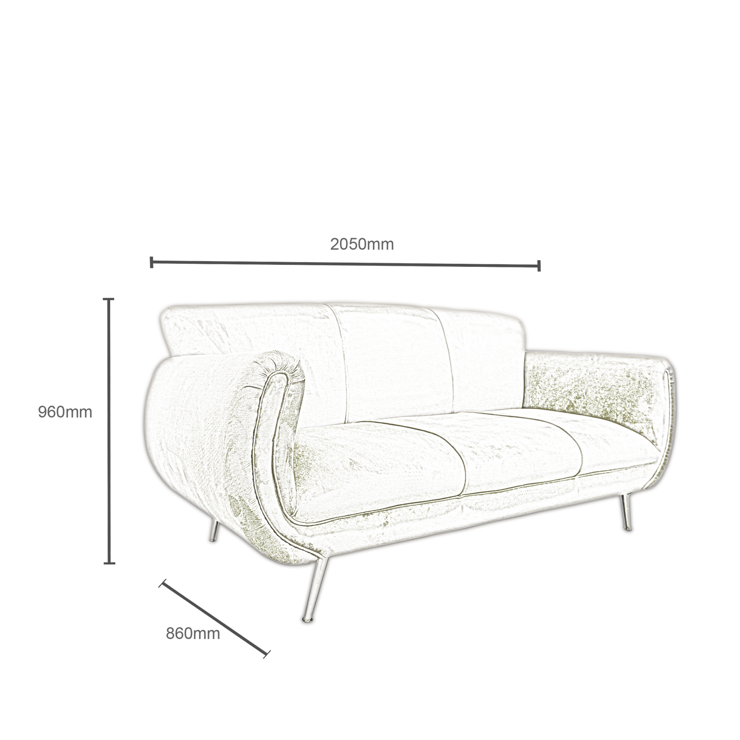 Faubourg Velvet Sofa