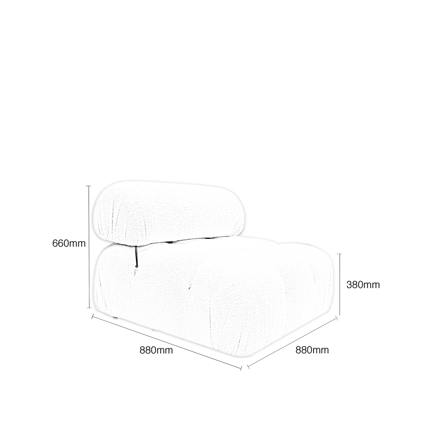 Moro Waffle Plush Modular Sofa